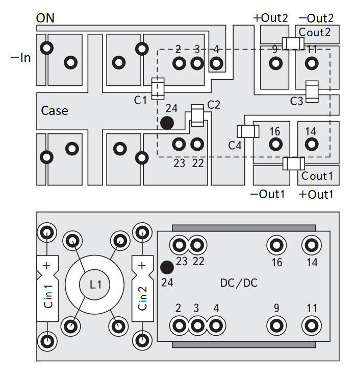 PCB topology for  module by Alexander Electric.
